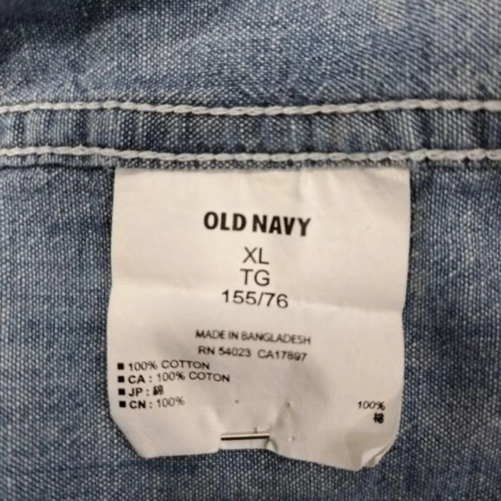 Old Navy Boys‎ Baby Blue Button-Down Collared Shirt Size XL TG XG